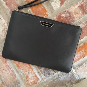 Armani black wristlet